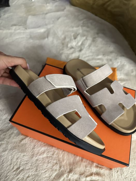 Papuci hermes piele naturala