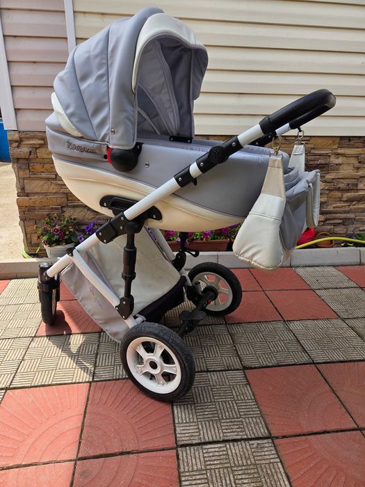 Комбинирана бебешка количка 2в1 Dizain Baby - сива