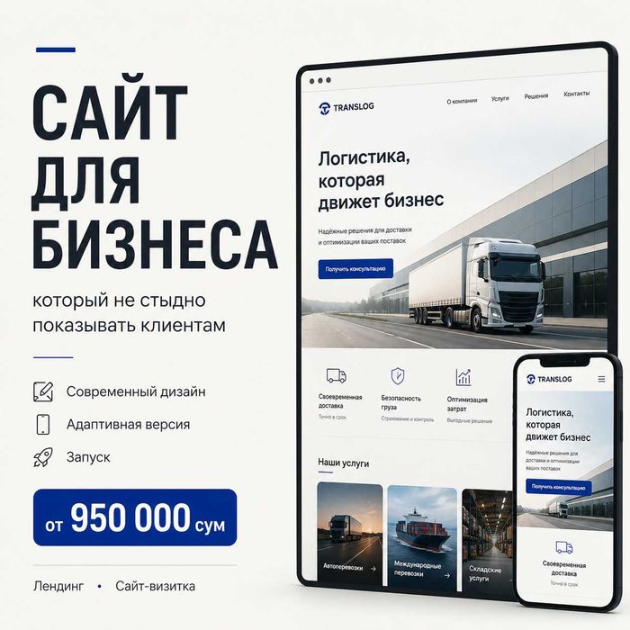 Современный сайт для бизнеса под ключ