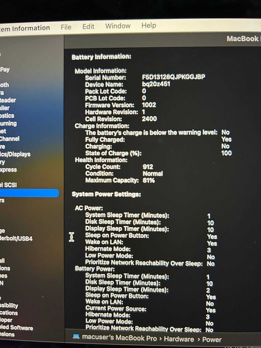 Macbook Pro M1, 2020, 16/256