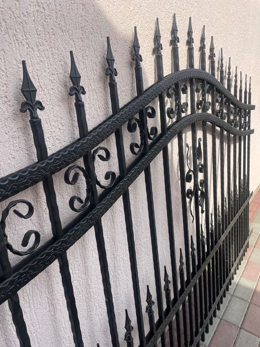 Plase de gard + portiță metalică – model elegant