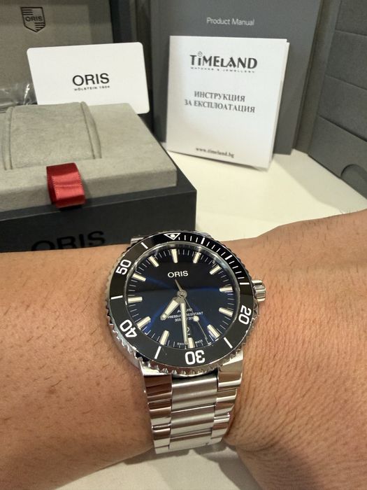 Oris Aquis 43.5 Blue Dial Full Set / Timeland“,