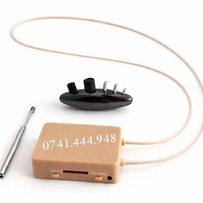 Cutiuta GSM casti de copiat Microvibratii - NU se Aud/Vad in Exterior!