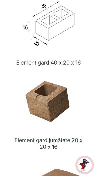 Element gard / boltar gard / segment gard