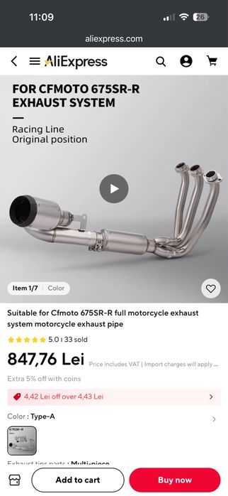 Toba esapament cf moto 675