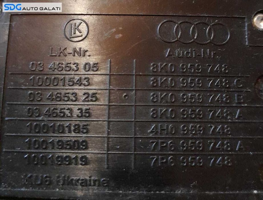 Panou Consola Comutator Buton Butoane Reglaj Scaun Dreapta Fata Volkswagen Sharan 2010 - 2022 Cod 03465305 10001543 03465325 03465335 10010185 10019509 10019919 SK0969748 8K0959748C SK0959748B 8K0959748A AH0939748 7P6959748A 7P6959748 [N1283]