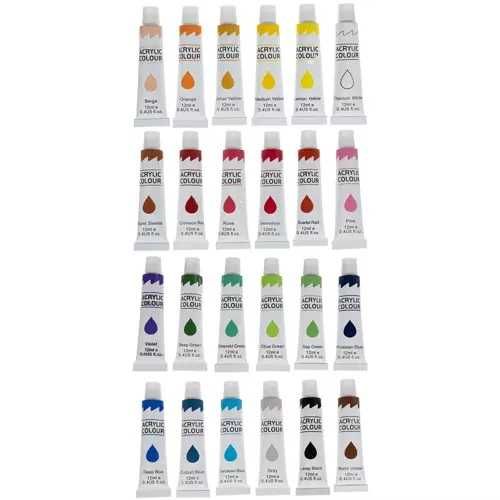 Комплект акрилни бои 24 бр х 12 ml Maaleo