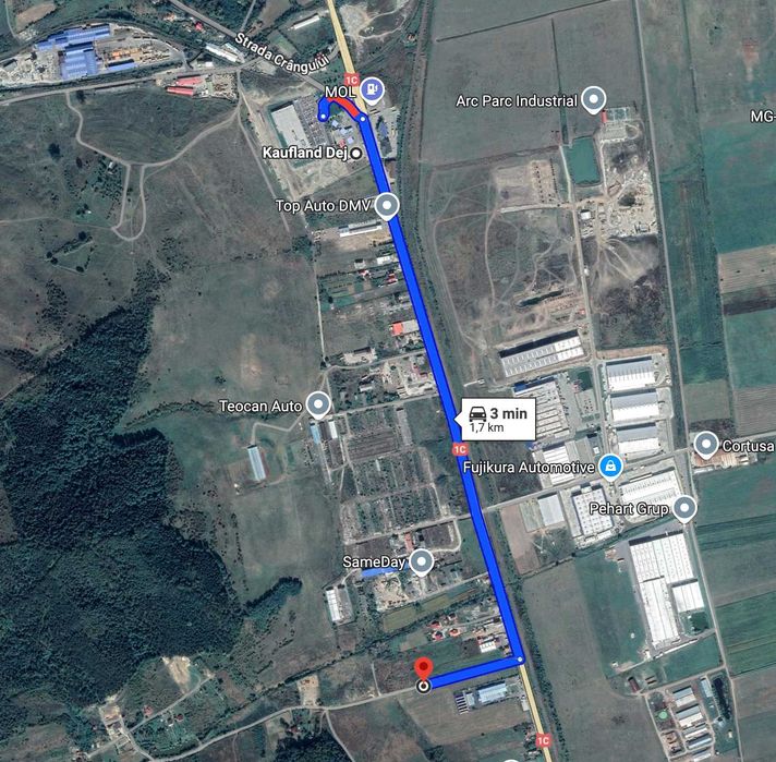 Teren intravilan Dej, spre Valea Chiejdului, DN1C, 1.5Km de Kaufland.