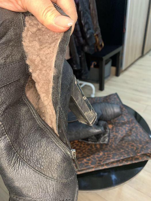 Сапоги кожа/цигейка