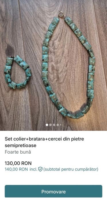 Seturi de bijuterii din pietre semipretioase