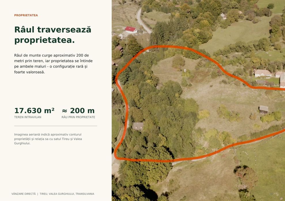 1,76 ha intravilan cu pârâu de munte și 3 cabane – Via Transilvanica, Mureș