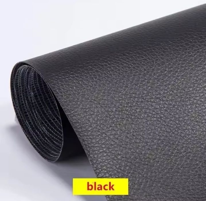 Rola Piele Neagra 75 x 250cm , Piele Autoadeziva, Piele ecologica neagra , Canapele Interior Auto Scaune etc