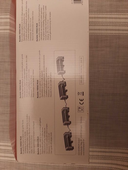 Gratar electric cu 2 RACLETTE, negru, MODEL VISTA 2 PLUS - KUCHENPROFI