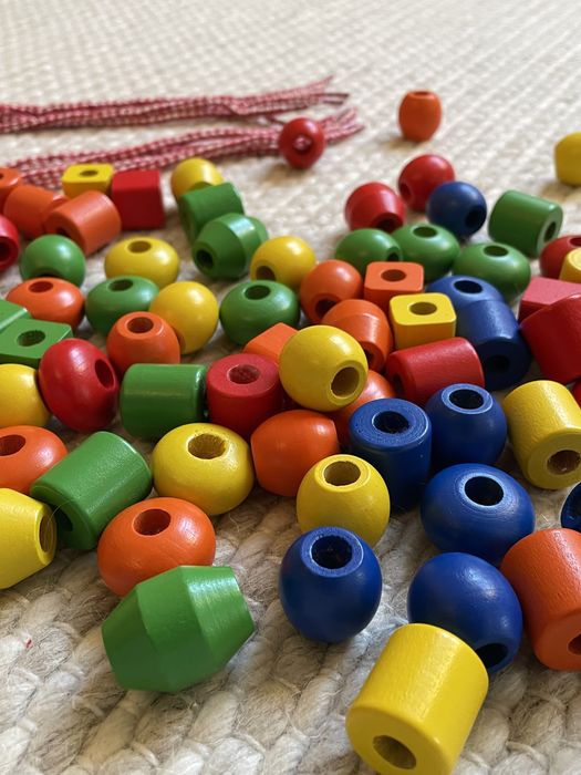 VIGA Дъвена игра за нанизване 34 части