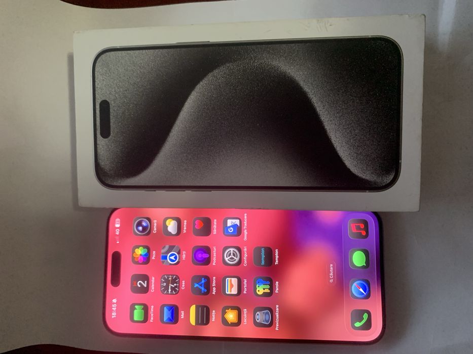 Iphone 15 pro max 256gb impecabil 10/10 cumparat de nou cu factură  la el