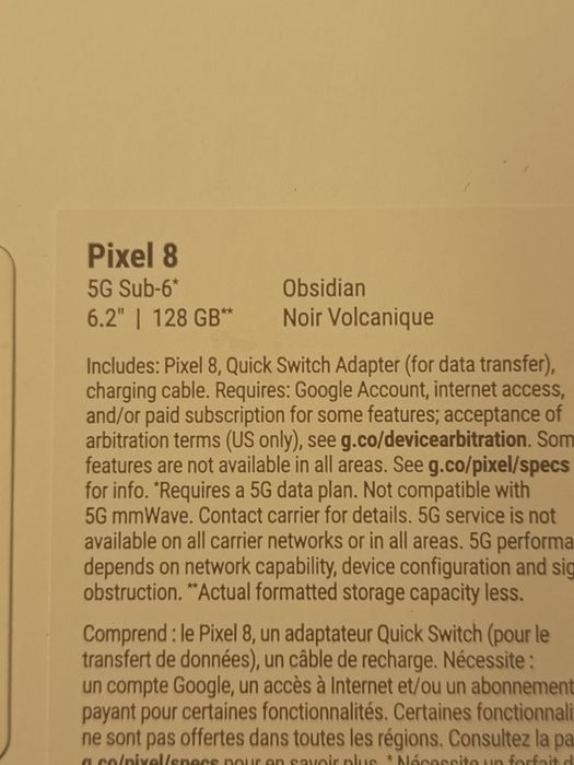 Смартфон  Google Pixel 8 5G 128GB 8GB RAM Dual