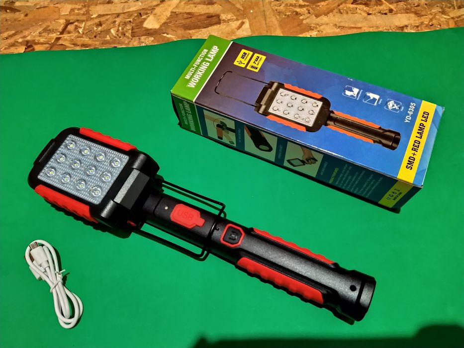 Lampa Portabila Cu Magnet Si Carlig, Cu Acumulatori, 12LED SMD