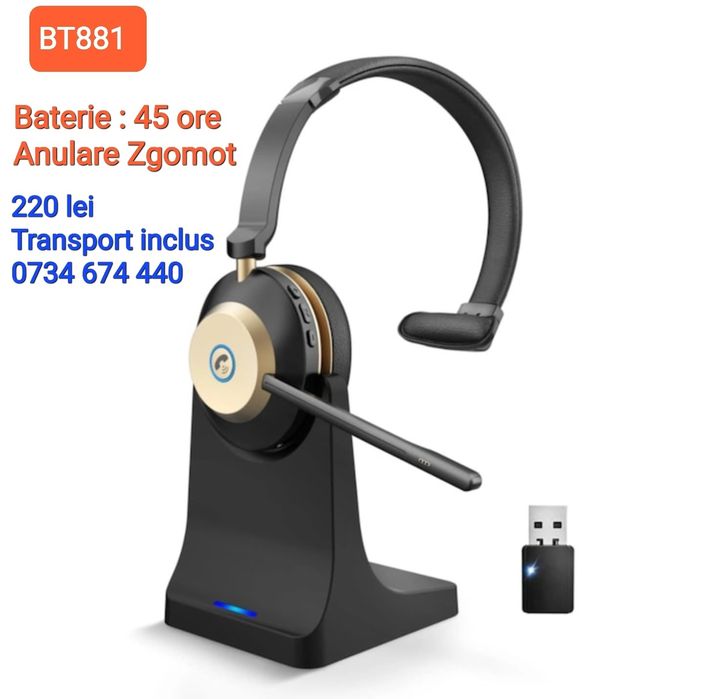 Cască  Call Center diferite modele wireless sau cu fir