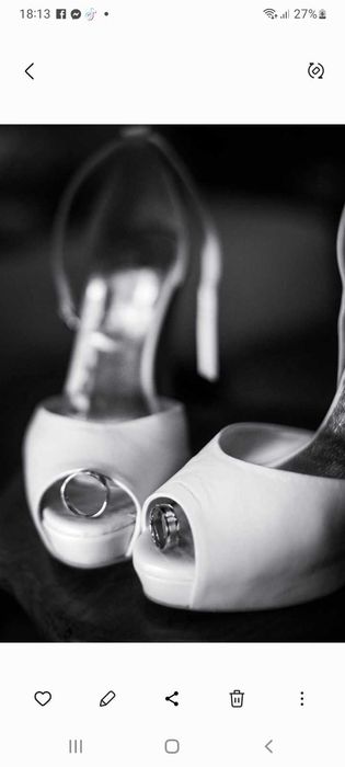 Vand sandale de mireasa  din piele model Aliss marimea 34  ivoar