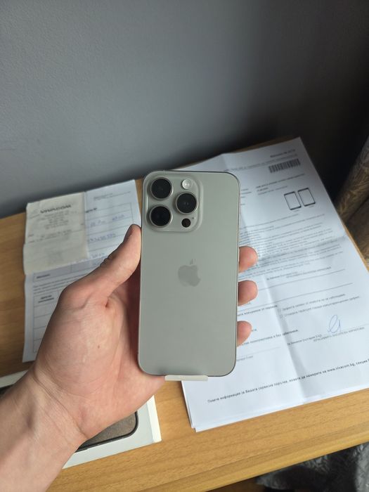 ЧИСТО НОВ iPhone 15 Pro 100% Battery Подменен по Гаранция 0 цикъла