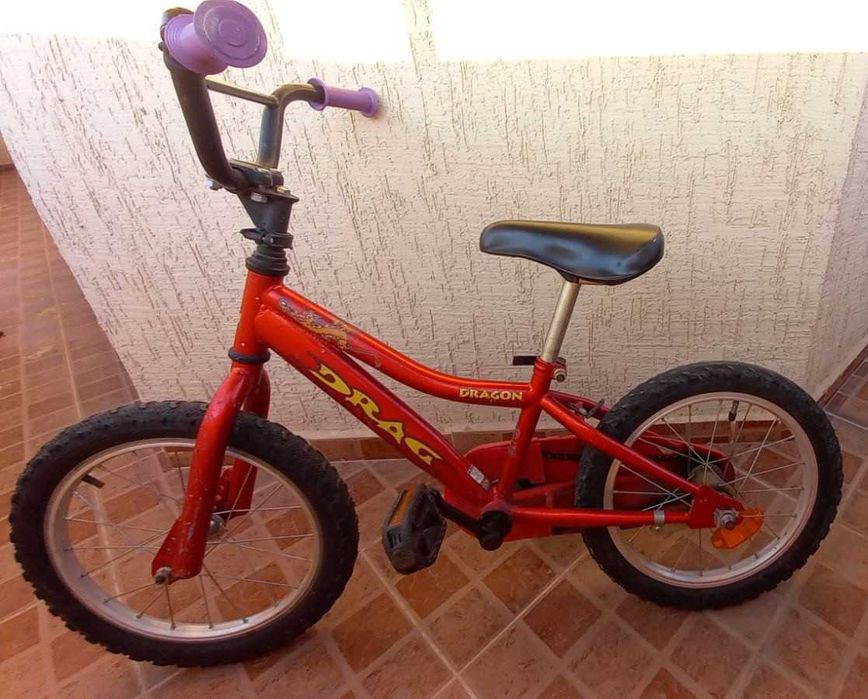 Детски велосипед 16” Drag Dragon, стоманена рамка, контра