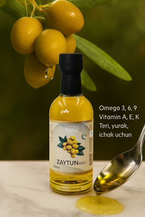 Масло Оливковое 255мл  (Зайтун ёғи) в стеклянной бутылке