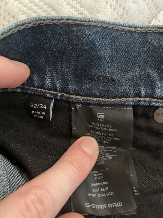 Оригинални мъжки дънки G-Star RAW 3301 Slim (W32/L34)
