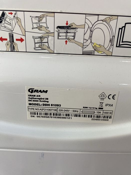 Сушилня с термопомпа Gram DDH 61093 9 kg.