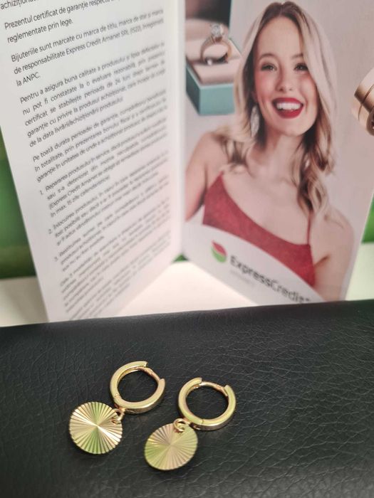 Cercei aur 14K 1,90g  (b.67817.2 Ag2 Tudor) Garantie 2 ani!