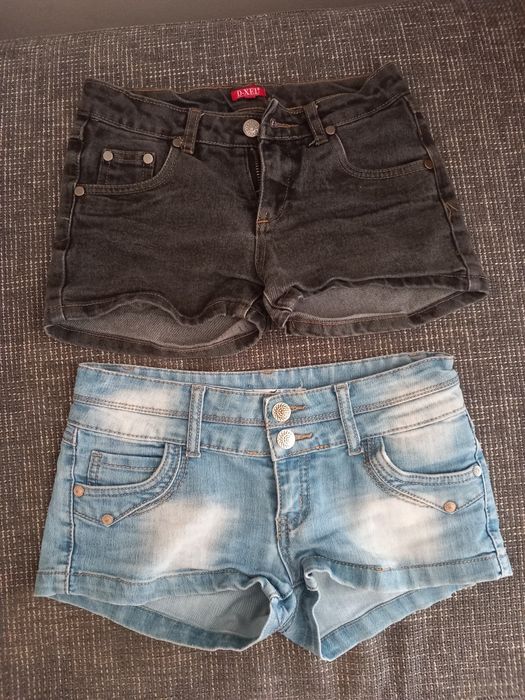 Къси дънкови панталонки за момиче146см