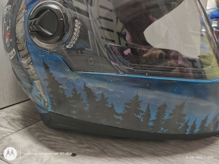 Роспись Мото шлем для скутера