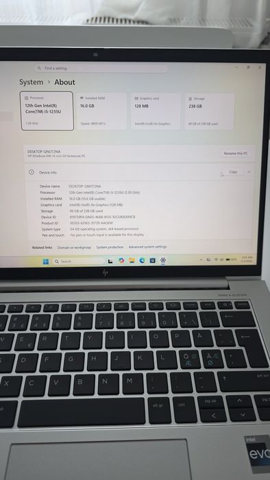 Hp EliteBook 840 G9 Intel i.5 1235U 16 gb ddr5!!!