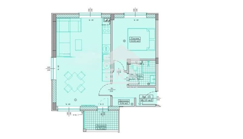 Ексклузивен двустаен апартамент за продажба в новострояща се сграда с