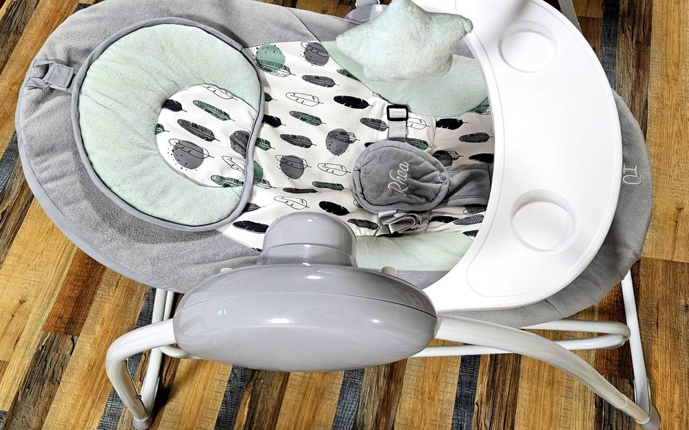 МОНИ Електрическа люлка - шезлонг 2в1 RHEA СИВ