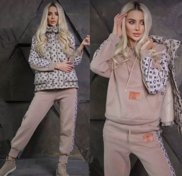 Спортивный костюм с мехом Louis Vuitton  Оригинал бренд