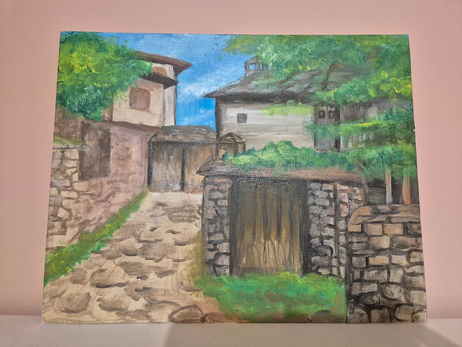 Картина на село Лещен