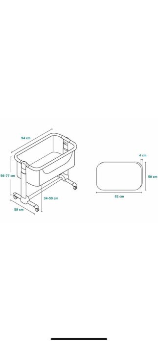Детска кошара Co-Sleeper с люлка Lionelo Leonie, Grey Sand