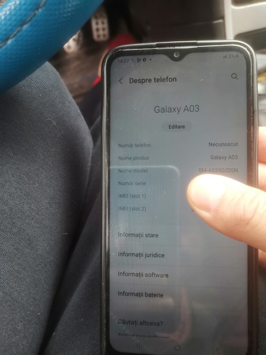 Samsung Galaxy a03, 4g ram, 64g,stare f buna