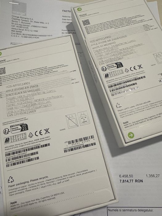 Apple iPhone Air 256GB Black Sigilat Factura Garantie 2 ani