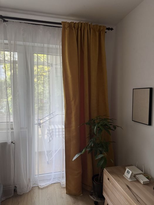 vand draperii mustar opace black out