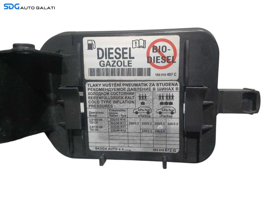 Usa Usita Capac Clapeta cu Buson Rezervor Skoda Octavia 3 Break Combi 2013 - 2020 Cod 5E0809702 [N2959]