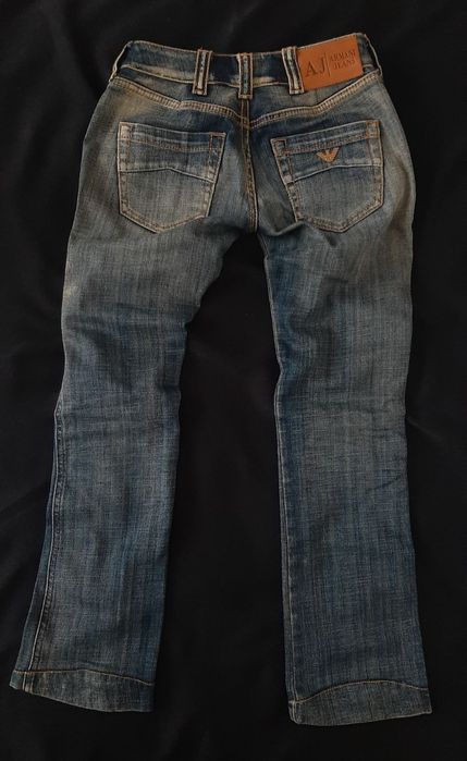 Дънки ARMANI, low rise, сини, yellow wash, XS