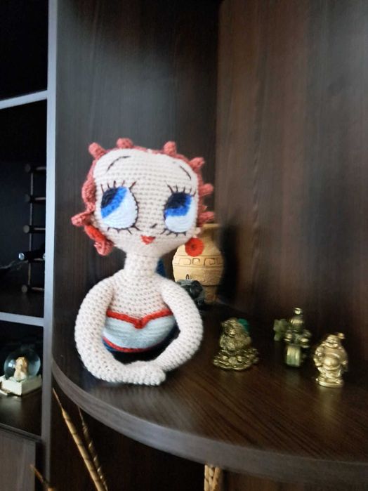 papusa crosetata Betty Boop , ideala pentru cadou