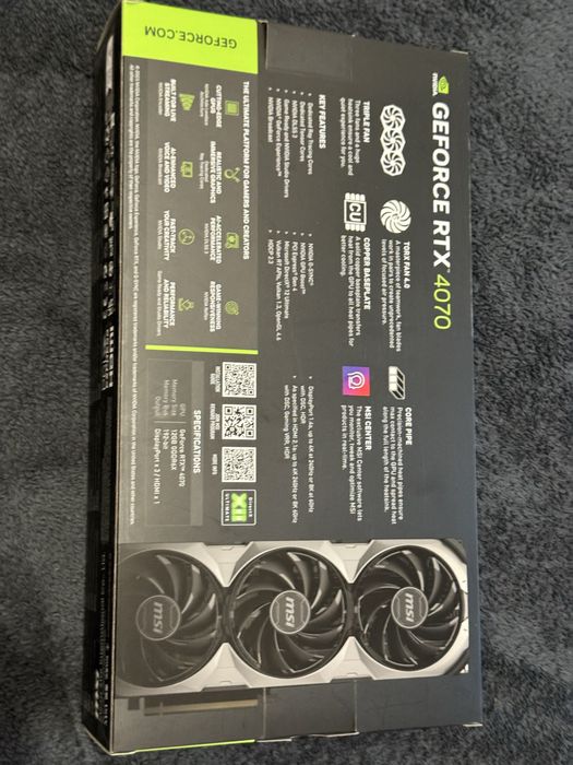 Rtx 4070 Msi Ventus с улучшенным охлаждением