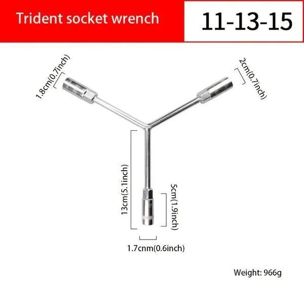 Гаечен ключ с три отвора 11"-13"-15"