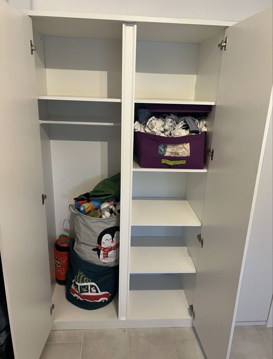 Dulap alb dressing cu oglinda, dimensiuni 167 x 197 cm