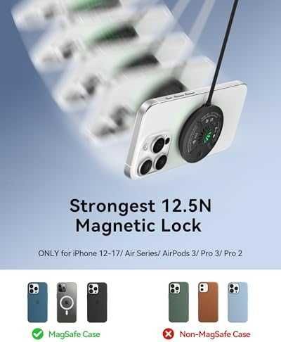 Ново INIU 15W Mag-Safe бързо зарядно с охлаждане за iPhone и AirPods