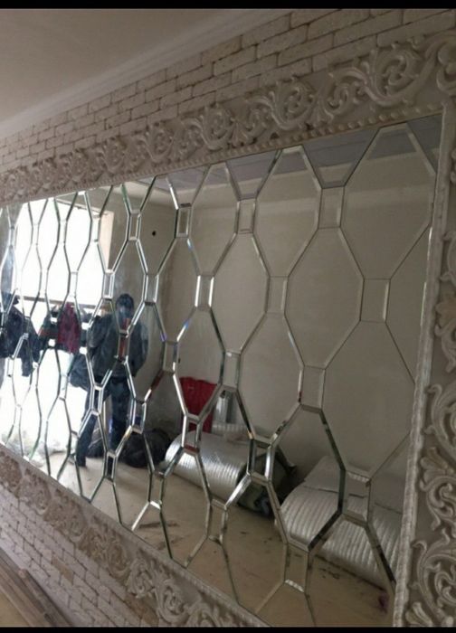 Оргстекло витраж зеркала ромбик фацетом