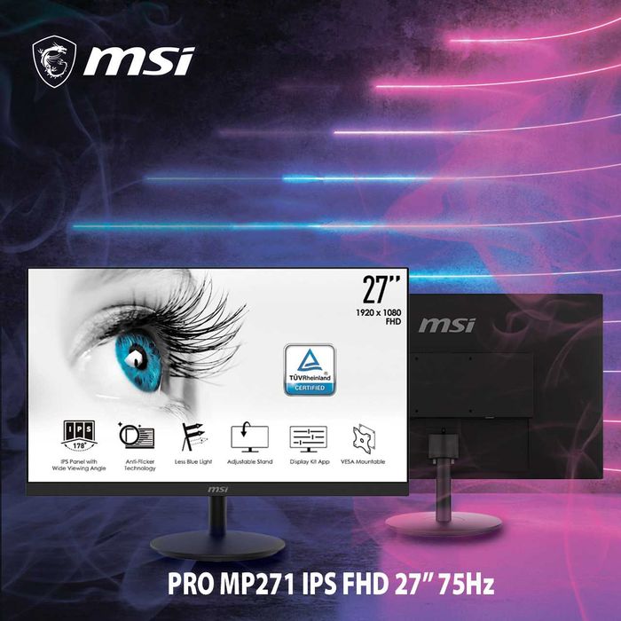 MSI Monitor PRO MP271 27" IPS FHD 75Hz Xtech Computer