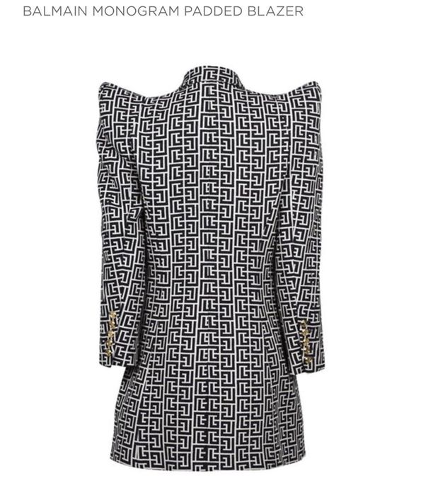 Дамски блейзър Balmain Monogram Padded Blazer
